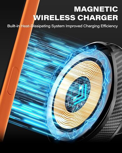 1Zero for Magsafe Car Mount Charger, 15W Fast Charging – Stronger Magnetic & Suction Cup Mount for Windshield & Dashboard, Wireless Car Charger Compatible with iPhone 17/16/15/14/13/12 Pro Max in Kuwait