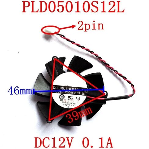 مبرد GPU VGA، مروحة بطاقة الرسومات، PLD05010S12L، لـ HD6450 HD6570 R5-230، استبدال الفيديو in Kuwait