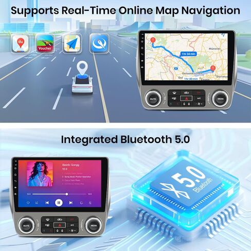 Car Radio for Chevrolet Chevy Camaro 2010-2015, 9" Touch Screen Android 13 Stereo Support WiFi Bluetooth GPS BT DSP SWC Wireless CarPlay Android Auto Reverse with HD Camera 2GB+64GB in Kuwait