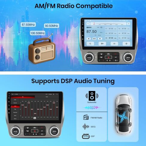 Car Radio for Chevrolet Chevy Camaro 2010-2015, 9" Touch Screen Android 13 Stereo Support WiFi Bluetooth GPS BT DSP SWC Wireless CarPlay Android Auto Reverse with HD Camera 2GB+64GB in Kuwait