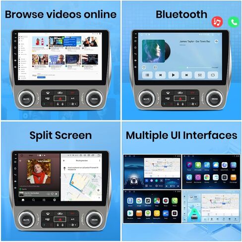 Car Radio for Chevrolet Chevy Camaro 2010-2015, 9" Touch Screen Android 13 Stereo Support WiFi Bluetooth GPS BT DSP SWC Wireless CarPlay Android Auto Reverse with HD Camera 2GB+64GB in Kuwait