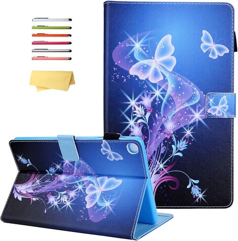 for Samsung Galaxy Tab A 10.1 inch Tablet 2019 Release (Model SM-T510/T515/T517) Slim Lightweight Trifold Stand Folio Cover Multi-Angle Viewing PU Leather Hard Shockproof Shell, Gold Marble in Kuwait