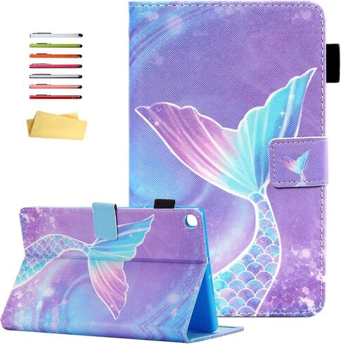 for Samsung Galaxy Tab A 10.1 inch Tablet 2019 Release (Model SM-T510/T515/T517) Slim Lightweight Trifold Stand Folio Cover Multi-Angle Viewing PU Leather Hard Shockproof Shell, Gold Marble in Kuwait