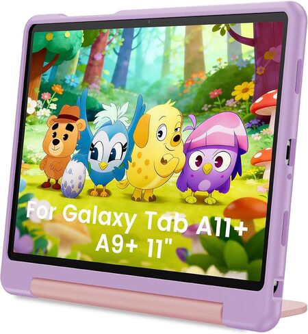 INFILAND Kids Case for Samsung Galaxy Tab A11+ Plus / A9+ Plus 11 inch (2023/2025), Durable Soft Shockproof Stand Protective Cover with Handle (Light Purple-Pink) in Kuwait