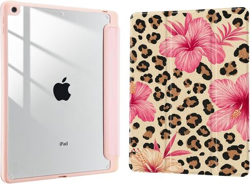 Joyland Case for iPad 10th Generation Case 10.9 inch 2022/(A16) 11th Gen 11 Inch 2025with Pencil Holder,Leopard Print&Flower Shockproof Cover Clear Transparent Back Shell Auto Wake/Sleep,Pink in Saudi Arabia