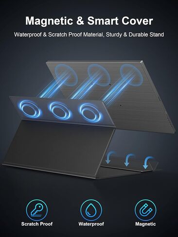 شاشة MAGICRAVEN المحمولة، شاشة عرض ثانية 17.3 بوصة بدقة 4K لأجهزة الكمبيوتر المحمول ووحدة التحكم، وموسع شاشة الكمبيوتر المحمول USB-C وHDMI مع مكبرات صوت مدمجة، تعمل مع PS5 وXbox وSwitch، مثالية للسفر والمنزل والمكتب in Kuwait