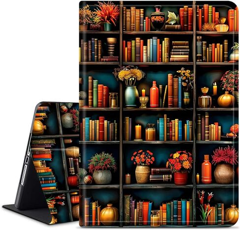 لجهاز Amazon Kindle Fire 7 (الجيل التاسع/السابع/الخامس، إصدار 2019/2017/2015) حافظة كمبيوتر لوحي مقاس 7 بوصات، غطاء ذكي من الجلد بمسند رفيع مع خاصية التنبيه/السكون التلقائي، مكتبة in Kuwait