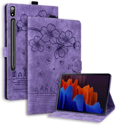 Case for Samsung Galaxy Tab S11 Ultra 14.6 inch 2025,Multi-Angle Viewing PU Leather Folio Stand Cover with Pencil Holder,Shockproof Protective Case for Samsung Galaxy Tab S11 Ultra,Purple in Kuwait