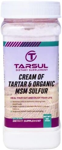 مكمل غذائي Tarsul الكل في واحد - تركيبة حاصلة على براءة اختراع مصنوعة من كريم التارتار النقي وكبريت MSM العضوي لتعزيز دفاع الجسم والصحة العامة للأمعاء والجلد والقلب والمفاصل - 60 كبسولة in Kuwait