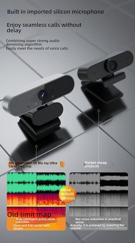 كاميرا ويب عالية الدقة 1080p/2k/4k USB لسطح المكتب والكمبيوتر المحمول، خيارات تركيب متعددة، التوصيل والتشغيل، التعرف على الوجه لعقد مؤتمرات الفيديو 4k in Kuwait