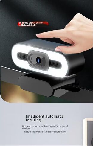 1080p/2k High-Definition USB Computer Camera with Beauty Lighting for Online Teaching, Live Streaming, and Remote Meetings 1080p in Kuwait