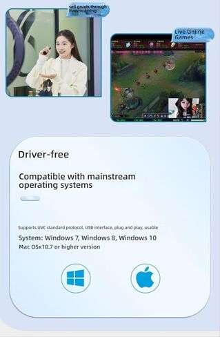 1080p/2k High-Definition USB Computer Camera with Beauty Lighting for Online Teaching, Live Streaming, and Remote Meetings 1080p in Kuwait