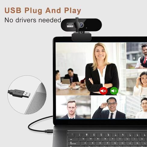 كاميرا شبكة USB عالية الوضوح 4K للتدريس عبر الإنترنت والبث المباشر ومكالمات الفيديو - التوصيل والتشغيل، دقة 1080p/2k/4k 2k in Kuwait