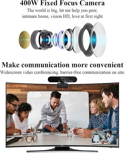 High-Definition USB Camera, 1080p/2k/4k, Driver-Free with Built-in Microphone for Online Teaching, Live Streaming, and Remote Meetings 1080p in Kuwait