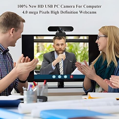 كاميرا USB عالية الوضوح، 1080p/2k/4k، بدون برامج تشغيل مع ميكروفون مدمج للتدريس عبر الإنترنت، والبث المباشر، والاجتماعات عن بعد 2k in Kuwait
