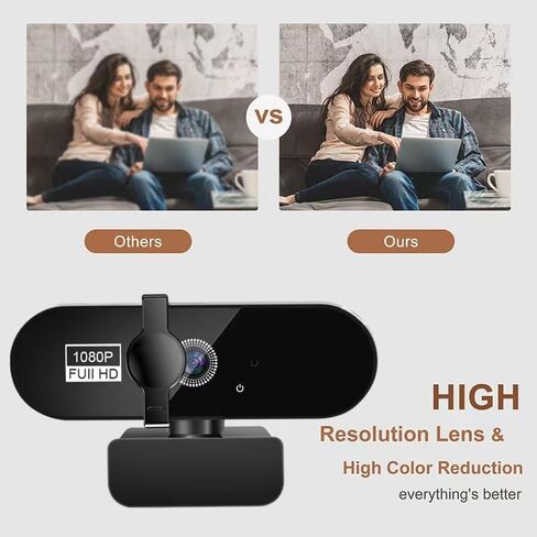 High-Definition USB Camera, 2k/4k Resolution, Plug-and-Play for Online Teaching, Live Streaming, Remote Meetings 2k in Kuwait