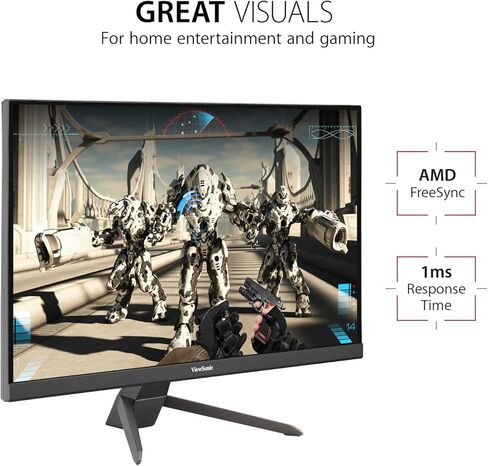 شاشة الألعاب ViewSonic VX2267-MHD مقاس 22 بوصة بدقة 1080 بكسل مع 100 هرتز و1 مللي ثانية وFreeSync وHDMI وVGA وDP (متجددة) in Kuwait