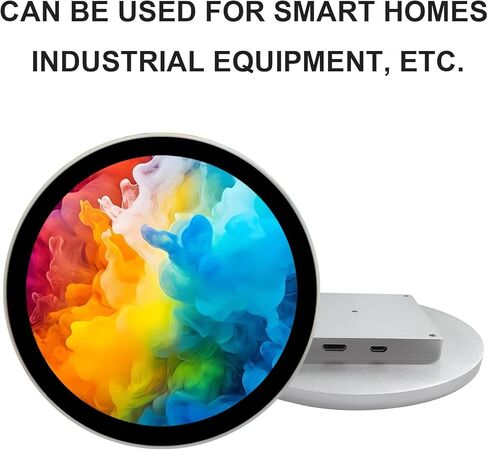 VSDISPLAY 5 Inch Round Touch Display Monitor 1080x1080 Resolution 400Nits IPS LCD Screen Supports Mini H Video Input in Kuwait