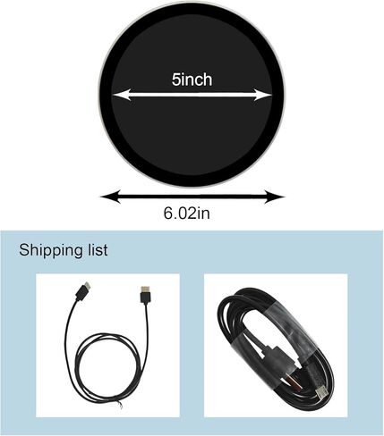 VSDISPLAY 5 Inch Round Touch Display Monitor 1080x1080 Resolution 400Nits IPS LCD Screen Supports Mini H Video Input in Kuwait