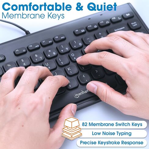 Manhattan Slim USB Mini Keyboard 1.5 m Cable Black in Kuwait