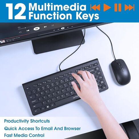 Manhattan Slim USB Mini Keyboard 1.5 m Cable Black in Kuwait