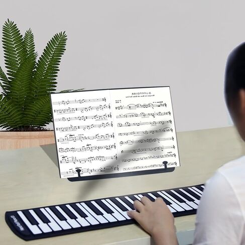 Desktop for Score Office Study to Home Tablet Book Lightweight Sheet Carry Abs Phone Tabletop Music Folding Black Music Holder in Kuwait