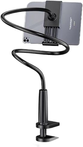 Flexible Gooseneck Phone & Tablet Holder for Bed, Desk & Headboard – 360° Adjustable Clip Stand for 4–7." Smartphones & Small Tablets, Hands-Free Watching Videos, Recording, Video Calls in Kuwait