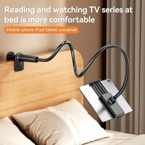 Flexible Gooseneck Phone & Tablet Holder for Bed, Desk & Headboard – 360° Adjustable Clip Stand for 4–7." Smartphones & Small Tablets, Hands-Free Watching Videos, Recording, Video Calls in Kuwait