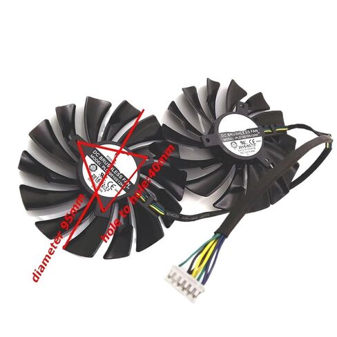 2Pcs/Set,Computer VGA GPU Cooler,PLD10010S12HH,Video Cards Fan,for 980 970 970 Gaming,Graphics Card Cooling in Kuwait