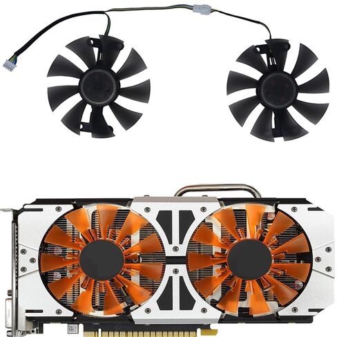 2Pcs/Set,Video Card Cooling Fan,Graphics GPU Cooler,GA91S2H,for 1050Ti X Gaming,760 2GD5 HB,750Ti in Kuwait