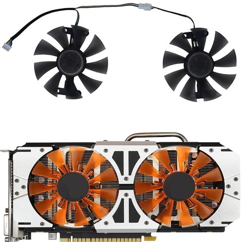 2Pcs/Set,Video Card Cooling Fan,Graphics GPU Cooler,GA91S2H,for 1050Ti X Gaming,760 2GD5 HB,750Ti in Kuwait
