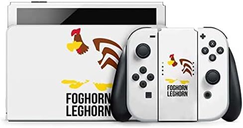 ملصق Skinit المخصص للألعاب متوافق مع Nintendo Switch OLED (2021) - تصميم هوية Looney Tunes Foghorn Leghorn المرخص رسميًا in Kuwait
