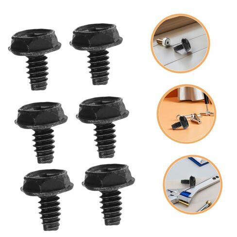 100pcs Black 6#-32x6mm Pci Slot Screws and Power Supply Mounting Fasteners for Computer Case Repair and Assembly in Kuwait