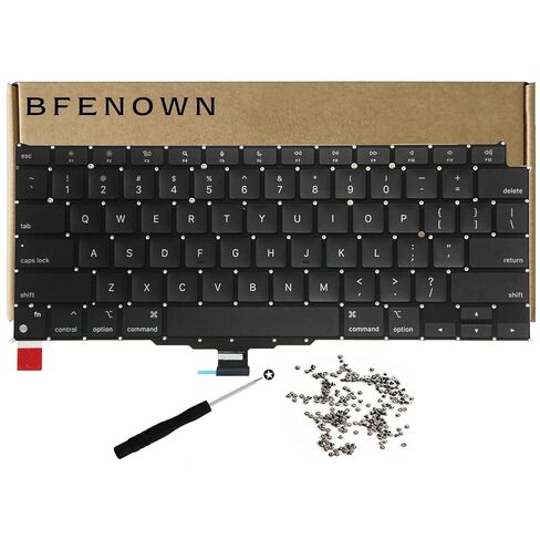 US QWERTY Keyboard Replacement Kit for MacBook Air 13" M1 (A2337, Late 2020) – Includes Screws and Installation Tools in Kuwait