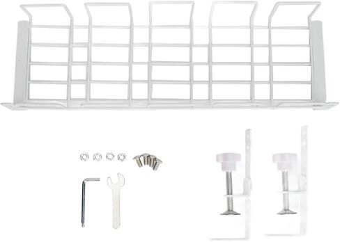 Under Desk Cable Management Tray, Steel Cord Organizer with Strong Weight Capacity, Easy Installation for Home Office Workstation (White) in Kuwait