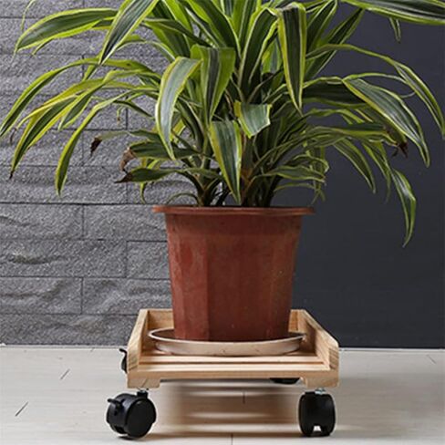 Caster Wooden Tower Heat Dissipation Moving CPU Stand Desktop PC Office Case Holder Rolling Wheels in Kuwait