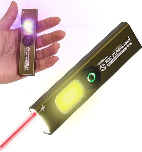 Flat Handheld Flashlights, Compact Multi-Mode Pocket LED Flashlight, Outdoor Work Light Clip Light with Magnetic Base, Mini Handheld Flashlight Outdoor Flashlights, for Everyday Carry & Travel in Kuwait