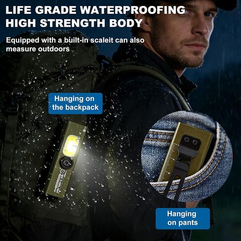 Flat Handheld Flashlights, Compact Multi-Mode Pocket LED Flashlight, Outdoor Work Light Clip Light with Magnetic Base, Mini Handheld Flashlight Outdoor Flashlights, for Everyday Carry & Travel in Kuwait