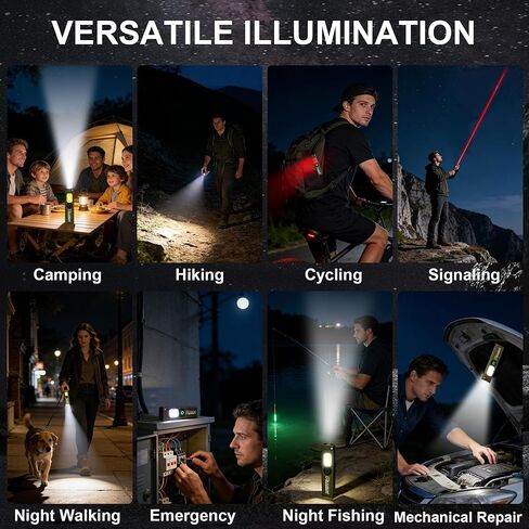 Flat Handheld Flashlights, Compact Multi-Mode Pocket LED Flashlight, Outdoor Work Light Clip Light with Magnetic Base, Mini Handheld Flashlight Outdoor Flashlights, for Everyday Carry & Travel in Kuwait