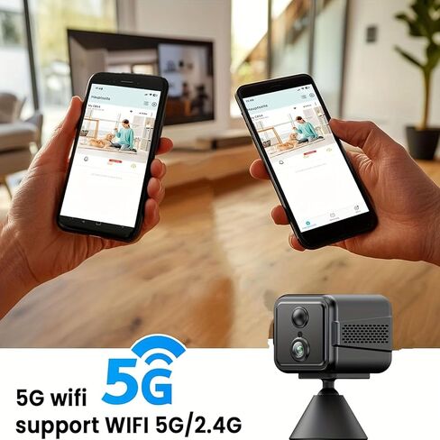 LICAEVEY 4K Indoor Security Camera, 3MP AI Motion Detection Dual Band 2.4GHz 5GHz WiFi Smart Home Camera for Office with Night Vision in Kuwait