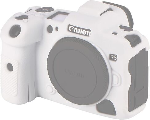 حافظة كاميرا لكاميرا Canon EOS R5، نسيج مضاد للانزلاق، غطاء حماية للكاميرا مصنوع من مطاط السيليكون الناعم وغطاء حماية لجلد الجسم من السيليكون (أسود) in Kuwait
