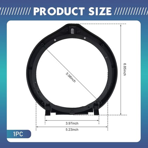 2 PCS Car Speaker Adapter, 6.5 Inches Stereo Speaker Gasket, Replacement Mounting Speaker Adapter Bracket Spacer, Compatible with Honda Fit/Accord/Civic/Chengfan/Lingpai/CRV/Vinzhi (Black) in Kuwait