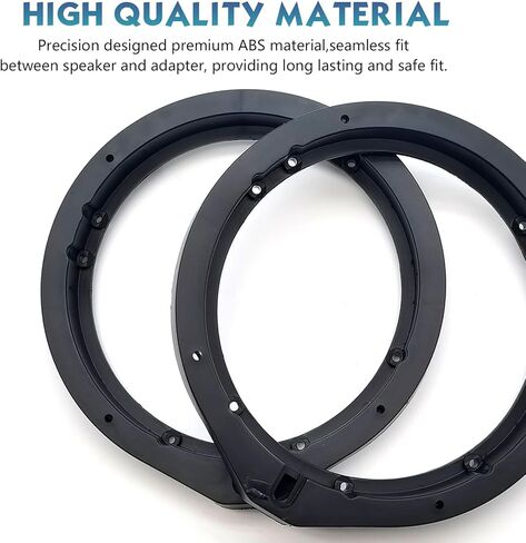 2 PCS Car Speaker Adapter, 6.5 Inches Stereo Speaker Gasket, Replacement Mounting Speaker Adapter Bracket Spacer, Compatible with Honda Fit/Accord/Civic/Chengfan/Lingpai/CRV/Vinzhi (Black) in Kuwait