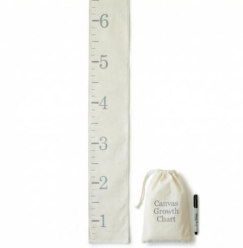 Growth Chart for Wall - Canvas Fabric Natural Color - Big Brother Big Sister Gift Children Height Chart Measure Childs Growth Kids Room Decor Nursery Wall Ruler and Pen in Saudi Arabia