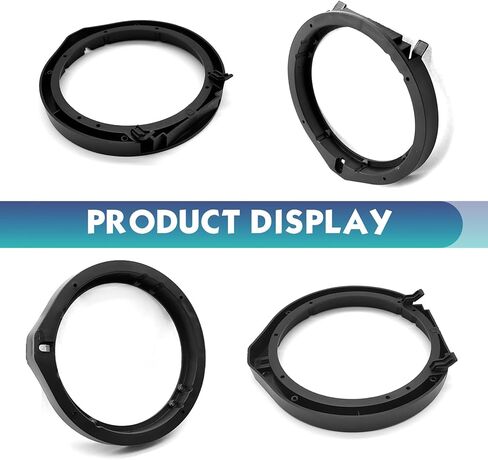2 PCS Car Speaker Adapter, 6.5 Inches Stereo Speaker Gasket, Replacement Mounting Speaker Adapter Bracket Spacer, Compatible with Honda Fit/Accord/Civic/Chengfan/Lingpai/CRV/Vinzhi (Black) in Kuwait