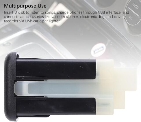 محول مقبس USB بمنفذ AUX من CHICIRIS، محول صوت الإدخال المساعد، منفذ USB Aux لـ 2016-2018 CT6/CTS 13519224، أسود in Kuwait