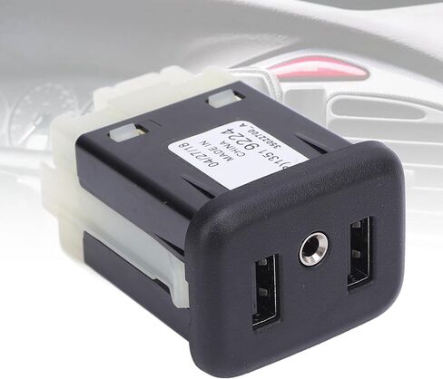 محول مقبس USB بمنفذ AUX من CHICIRIS، محول صوت الإدخال المساعد، منفذ USB Aux لـ 2016-2018 CT6/CTS 13519224، أسود in Kuwait