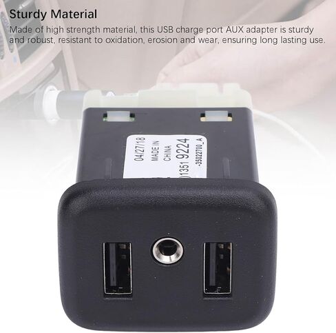 محول مقبس USB بمنفذ AUX من CHICIRIS، محول صوت الإدخال المساعد، منفذ USB Aux لـ 2016-2018 CT6/CTS 13519224، أسود in Kuwait