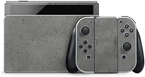غلاف Skinit المخصص للألعاب متوافق مع Nintendo Switch OLED (2021) - تصميم خرساني باللون الرمادي الحديدي الداكن in Kuwait
