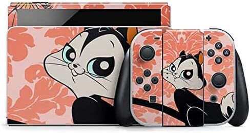 Skinit Decal Gaming Skin Compatible with Nintendo Switch OLED (2021) - Officially Licensed Looney Tunes Pussyfoot Design in Kuwait